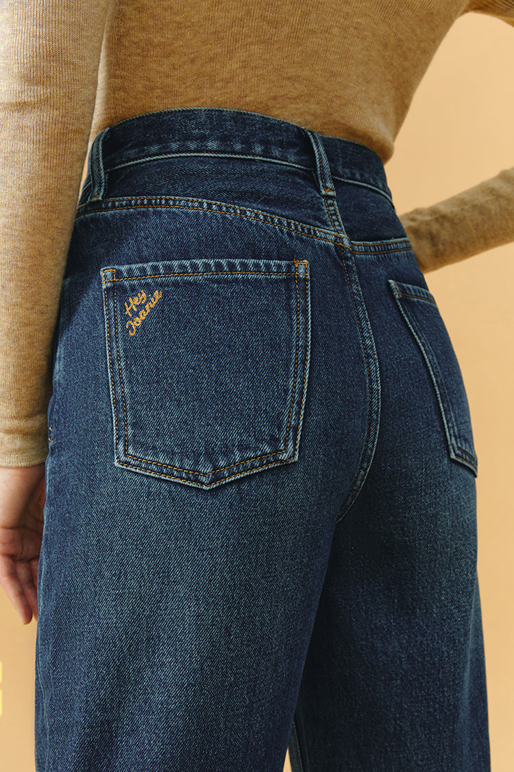 Hey Joanie Coney Island Whitefish High Rise Wide Jeans in Love Shack view 9 - High-Waisted - Coney Island Picnic Jeans