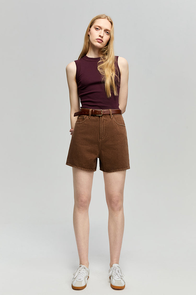 Hey Joanie Easy Buckle Shorts in Brown Sugar Again view 2 (bottom)