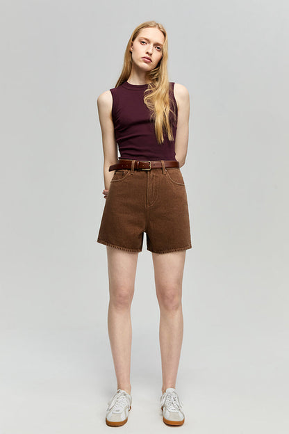 Hey Joanie Easy Buckle Shorts in Brown Sugar Again view 2 (bottom)