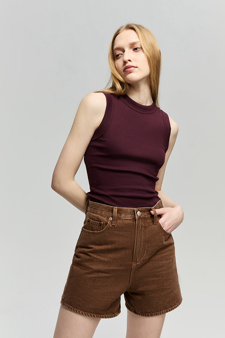 Hey Joanie Easy Buckle Shorts in Brown Sugar Again view 3 (bottom)