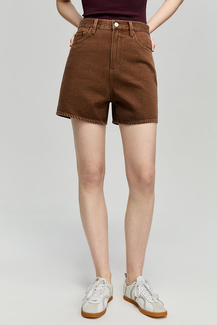 Hey Joanie Easy Buckle Shorts in Brown Sugar Again view 5 (bottom)