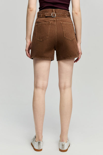 Hey Joanie Easy Buckle Shorts in Brown Sugar Again view 7 (bottom)
