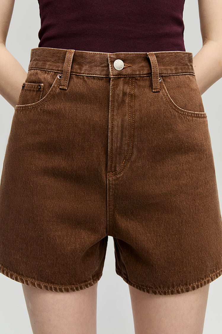 Hey Joanie Easy Buckle Shorts in Brown Sugar Again view 8 (bottom)
