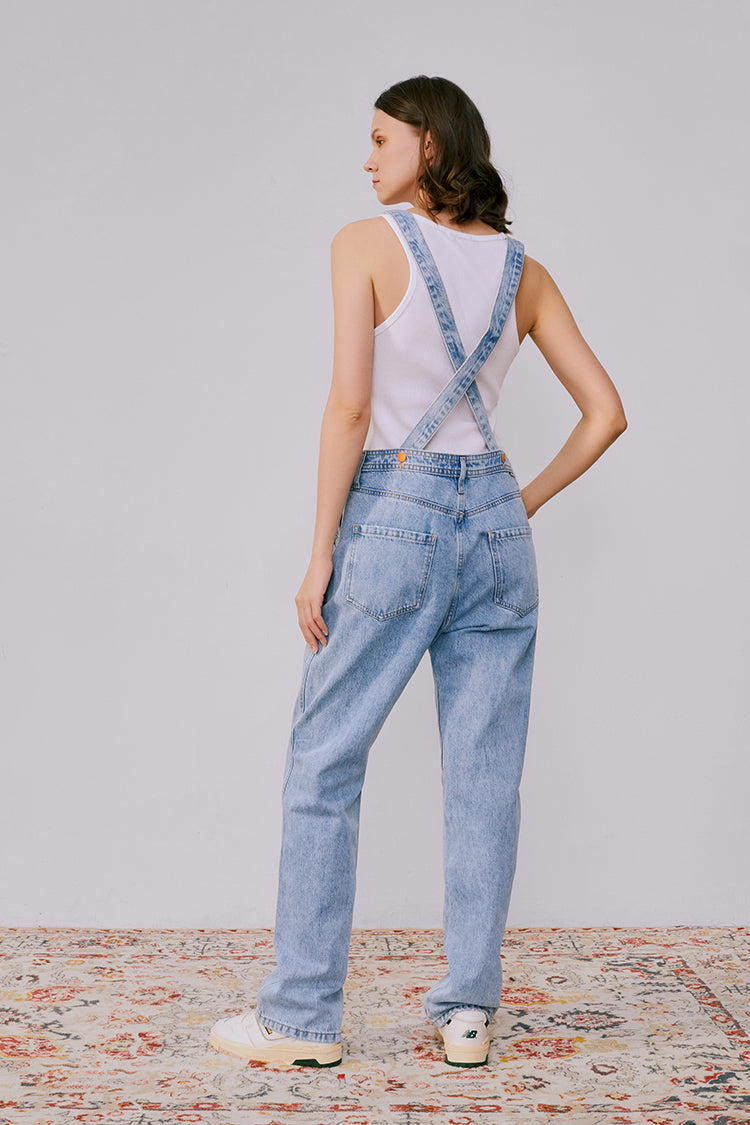 Hey Joanie Just for Fun Overalls in Light Blue view 4 (one-piece)