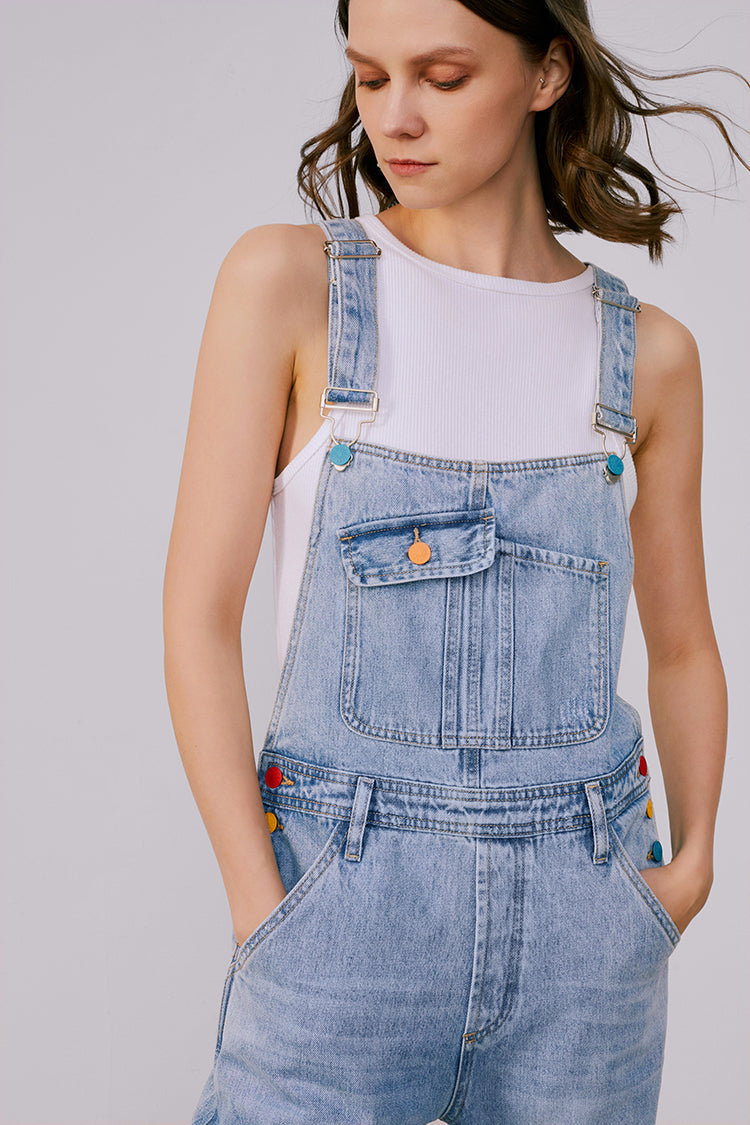 Hey Joanie Just for Fun Overalls in Light Blue view 5 (one-piece)