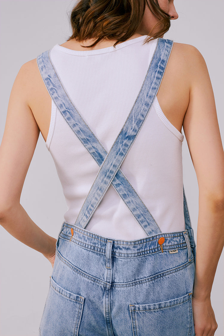 Hey Joanie Just for Fun Overalls in Light Blue view 6 (one-piece)
