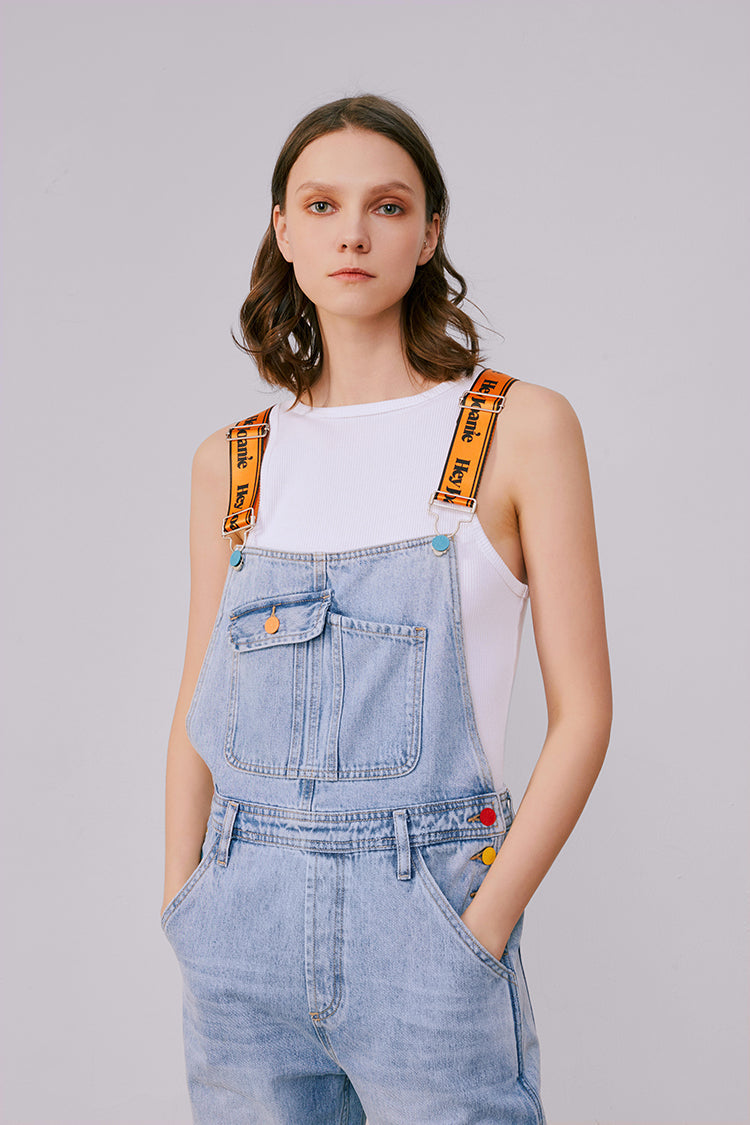 Hey Joanie Just for Fun Overalls in Light Blue view 7 (one-piece)
