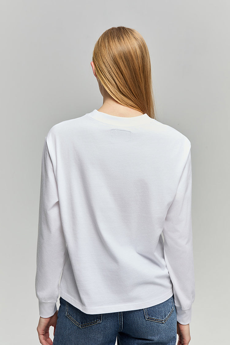 Hey Joanie Lazy Crew Long Sleeve in Onyx view 7 (piece)