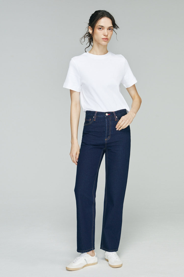 Hey Joanie Manhattan High Rise Straight Ankle Jeans in Light My Fire - High-Waisted - Hey Joanie Jeans Review (bottom)