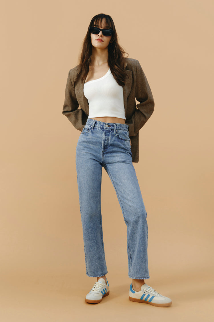 Hey Joanie Manhattan High Rise Straight Ankle Jeans in Runaway - High-Waisted - Hey Joanie Jeans Review (bottom)