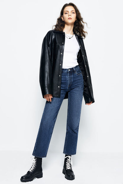Hey Joanie Manhattan High Rise Straight Ankle Jeans in Dancing On My Own view 11 - High-Waisted - Hey Joanie Jeans Review