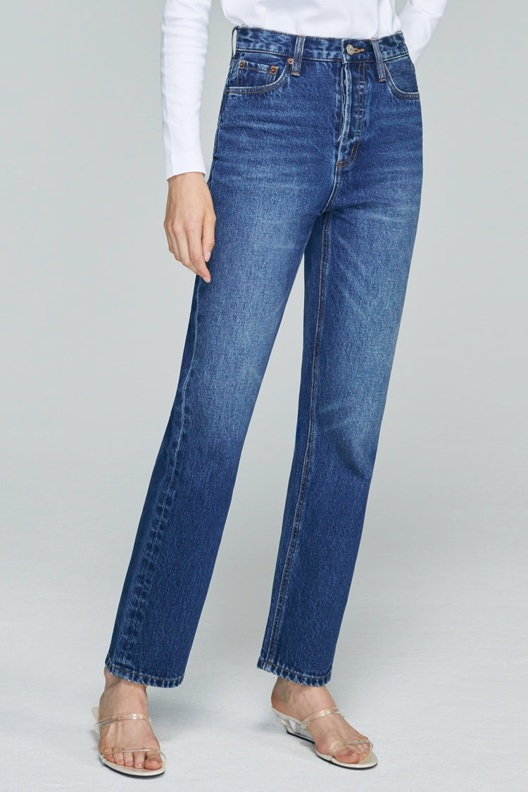 Hey Joanie Manhattan High Rise Straight Ankle Jeans in Born to Run view 15 - High-Waisted - Hey Joanie Jeans Review