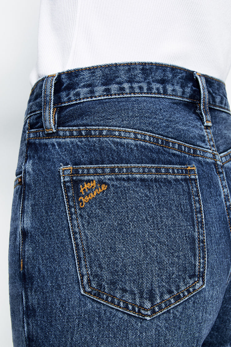 Hey Joanie Manhattan High Rise Straight Ankle Jeans in Born to Run view 19 - High-Waisted - Hey Joanie Jeans Review