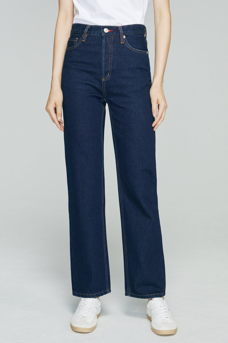 Hey Joanie Manhattan High Rise Straight Ankle Jeans in Light My Fire view 5 - High-Waisted - Hey Joanie Jeans Review