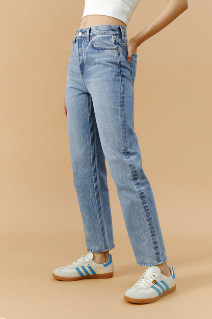 Hey Joanie Manhattan High Rise Straight Ankle Jeans in Runaway view 6 - High-Waisted - Hey Joanie Jeans Review (bottom)
