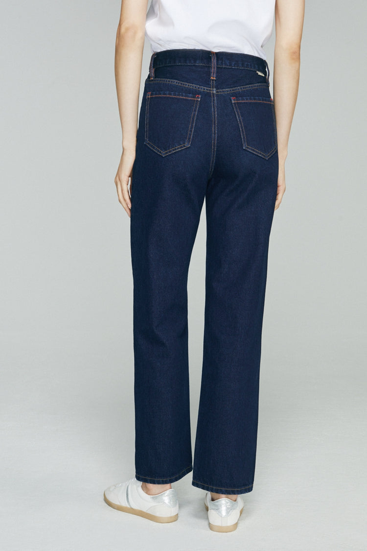 Hey Joanie Manhattan High Rise Straight Ankle Jeans in Light My Fire view 7 - High-Waisted - Hey Joanie Jeans Review