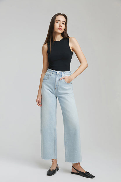 Hey Joanie Moon Curve Raw Hem Crop Jeans in Earth Angel view 4 - Hey Joanie Jeans Review (bottom)