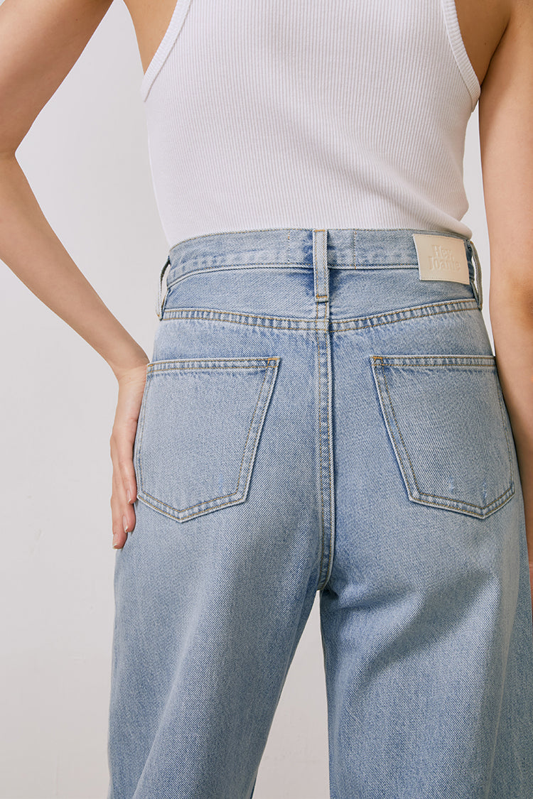 Hey Joanie Queens of Noise High Rise Barrel Jeans in Black view 9 - High-Waisted - Sale Jeans (bottom)