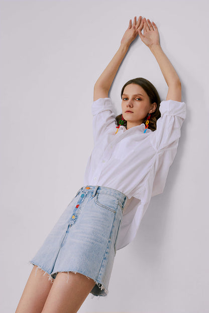 Hey Joanie Rainbow Pleat Skort in Like A Rock view 3 (piece)
