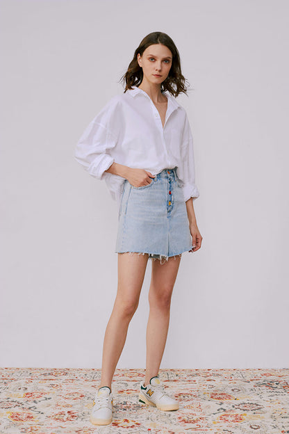 Hey Joanie Rainbow Pleat Skort in Like A Rock view 4 (piece)