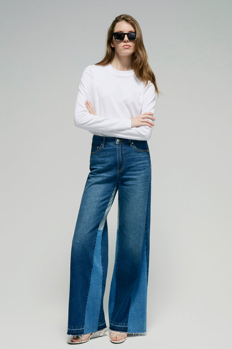 Hey Joanie Shadow Split Wideleg Jeans in Isn't Anything - Hey Joanie Jeans Review (bottom)