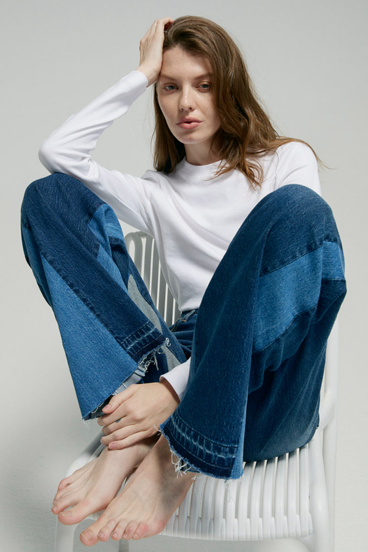 Hey Joanie Shadow Split Wideleg Jeans in Isn't Anything view 2 - Hey Joanie Jeans Review (bottom)