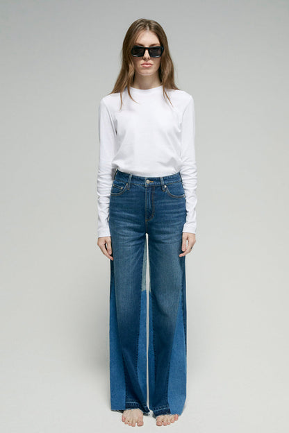 Hey Joanie Shadow Split Wideleg Jeans in Isn't Anything view 3 - Hey Joanie Jeans Review (bottom)