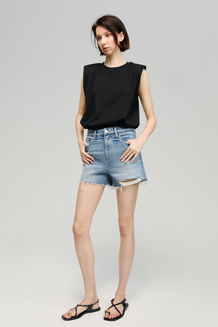 Hey Joanie Sun-kissed Vintage Cut Off Shorts in Whole Lotta Love view 4 (bottom)