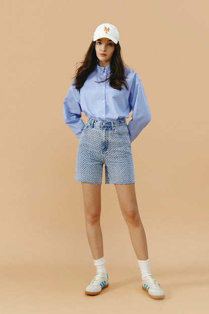 Hey Joanie Venice Tweed High Rise Shorts in More Than a Feeling view 3 - High-Waisted (bottom)