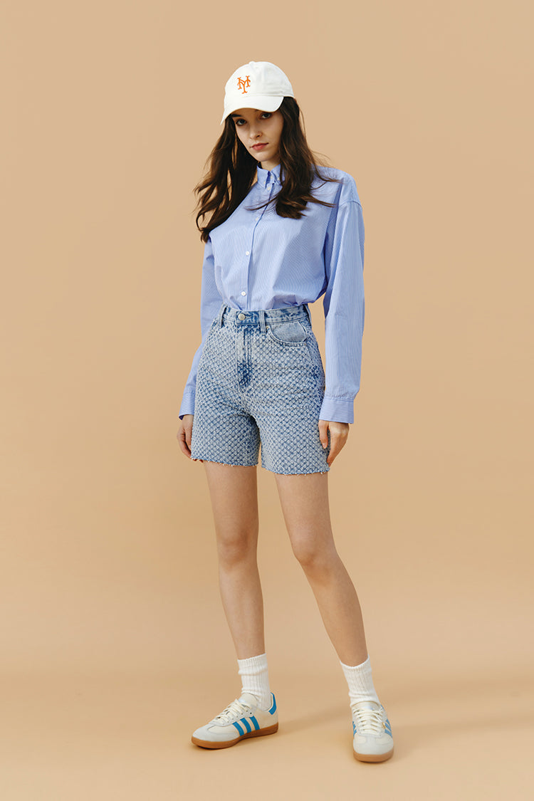 Hey Joanie Venice Tweed High Rise Shorts in More Than a Feeling view 4 - High-Waisted (bottom)