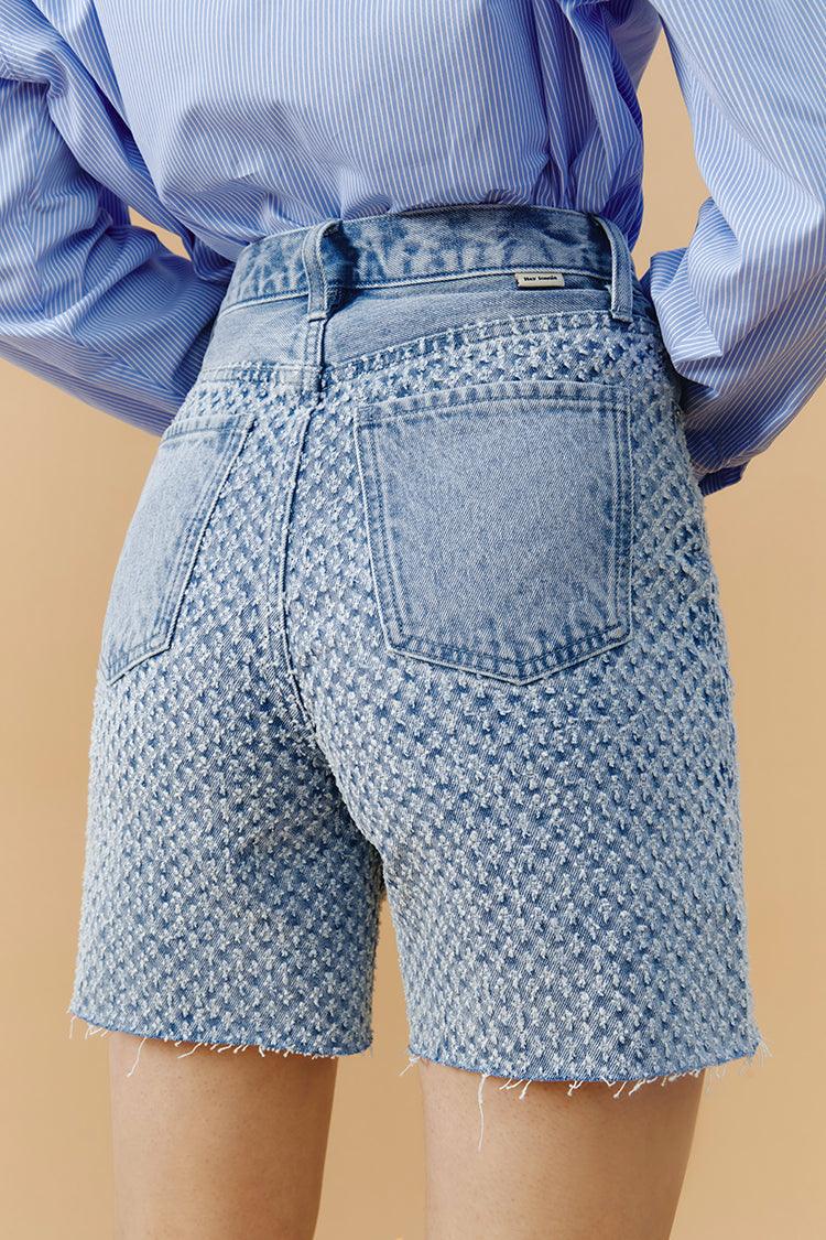 Hey Joanie Venice Tweed High Rise Shorts view 10 - High-Waisted (bottom)
