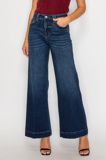 High Rise A-wide Leg Fit Jeans in 1 (24) - High-Waisted - High Rise Jeans Women (bottom)