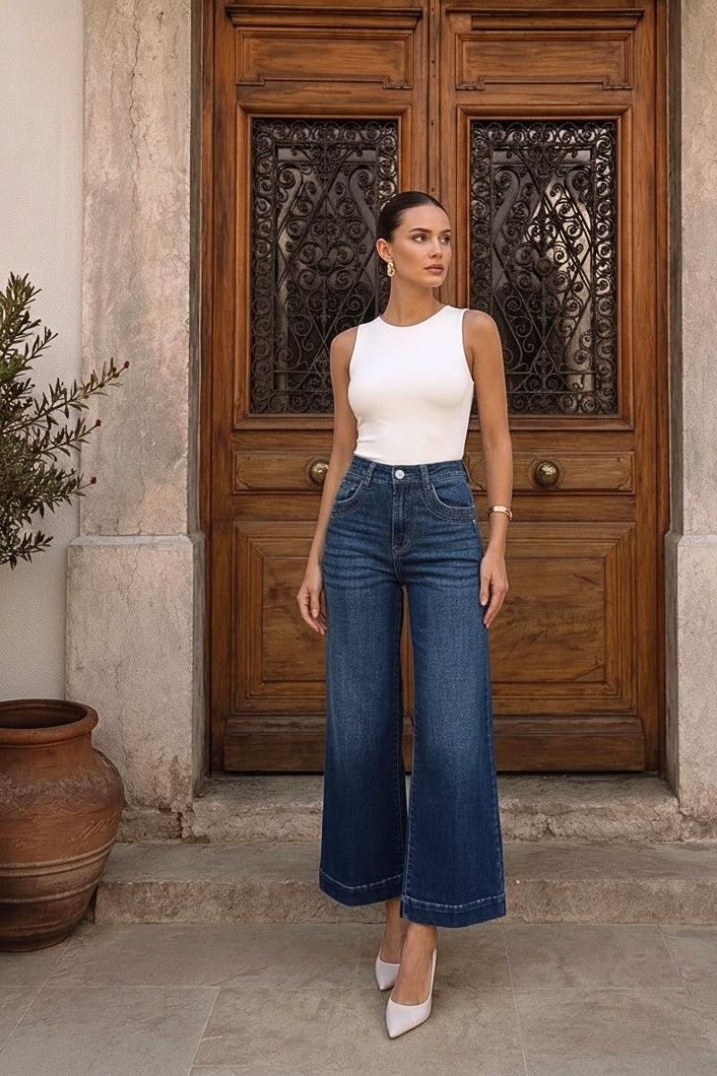 High Rise A-wide Leg Fit Jeans view 10 - High-Waisted - High Rise Jeans Women (bottom)