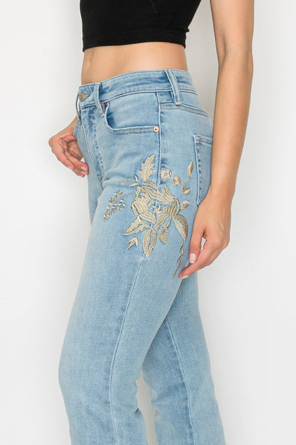 High Rise Embroidered Modern Bootcut Jeans in 13 (30) view 7 - High-Waisted - High Rise Jeans Women (bottom)