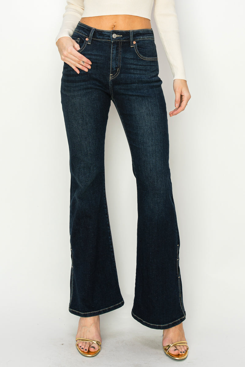 High Rise Flare Jeans in 3 (25) view 2 - High-Waisted - High Rise Jeans Women (bottom)