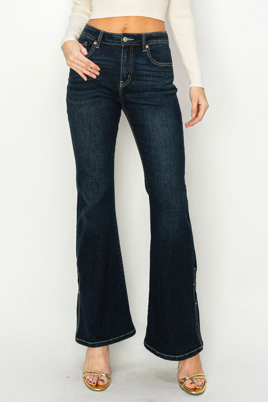 High Rise Flare Jeans in 3 (25) view 2 - High-Waisted - High Rise Jeans Women (bottom)