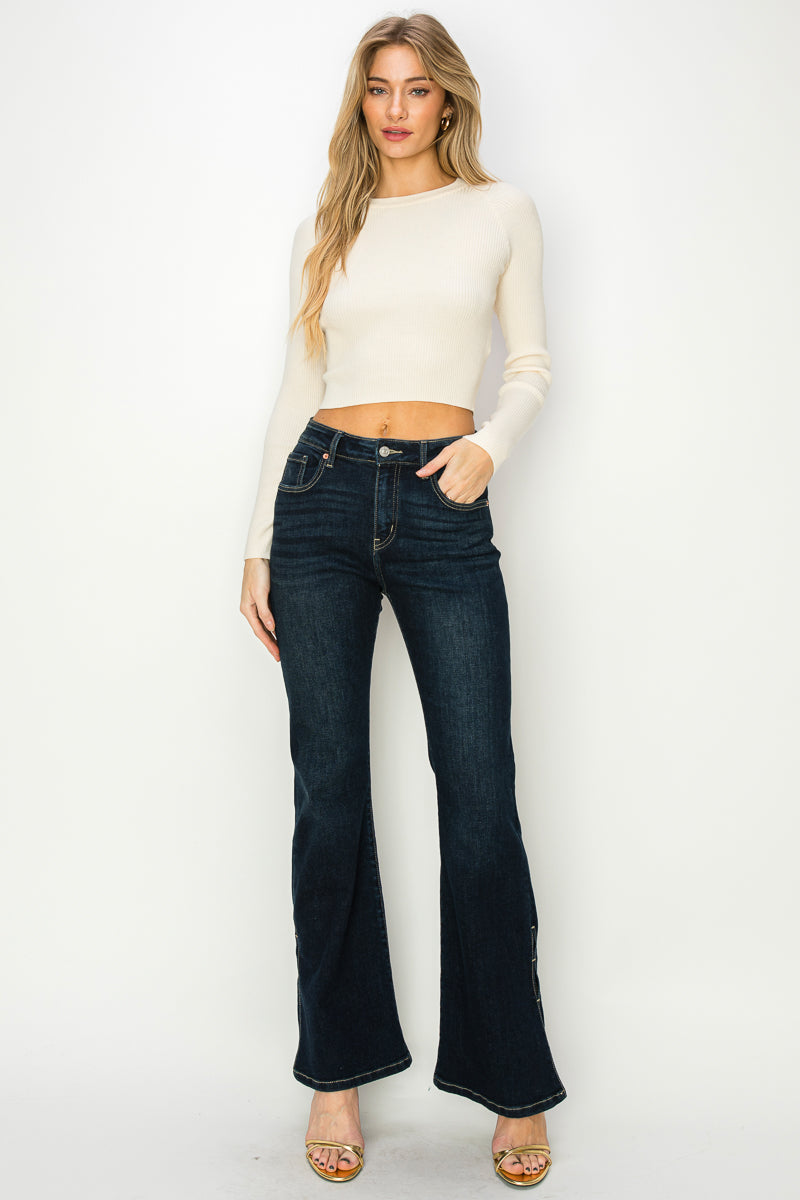 High Rise Flare Jeans in 9 (28) view 5 - High-Waisted - High Rise Jeans Women (bottom)