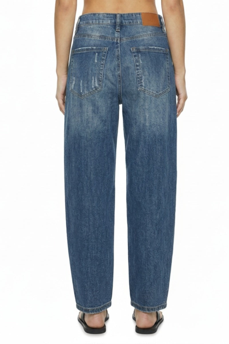 High Rise Relaxed Barrel Jeans in MEDIUM WASH view 6 - High-Waisted - High Rise Jeans Women (bottom)