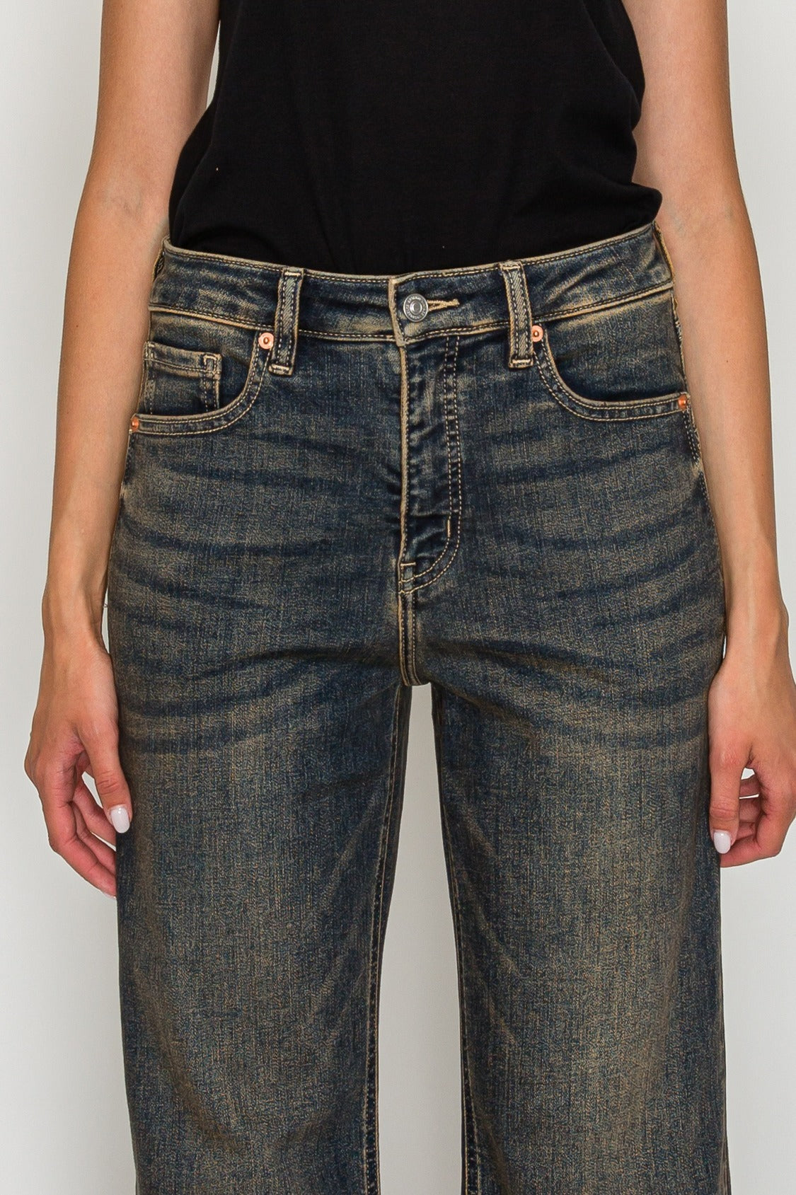High Rise Relaxed Flare Leg Jeans view 10 - High-Waisted - High Rise Jeans Women (bottom)