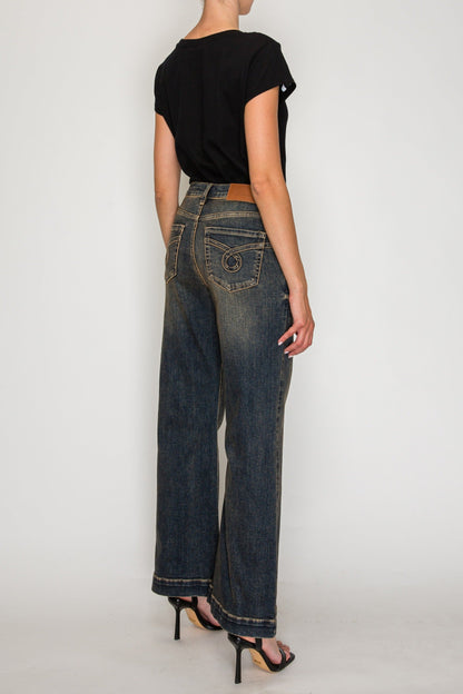 High Rise Relaxed Flare Leg Jeans view 9 - High-Waisted - High Rise Jeans Women (bottom)
