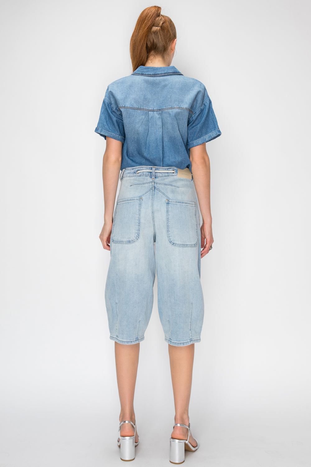 High Rise Relaxed Tapered Jorts Jeans view 10 - High-Waisted - High Rise Jorts Women (bottom)