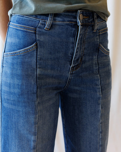High Rise Seamed Wide Leg Ankle in 30 view 6 - High-Waisted - High Rise Ankle Jeans (bottom)