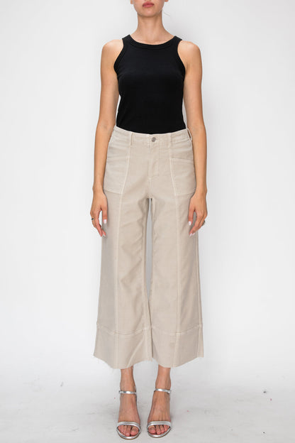 High Rise Slim Crop Palazzo Jeans in OFF WHITE view 5 - High-Waisted - High Rise Jeans Women (bottom)