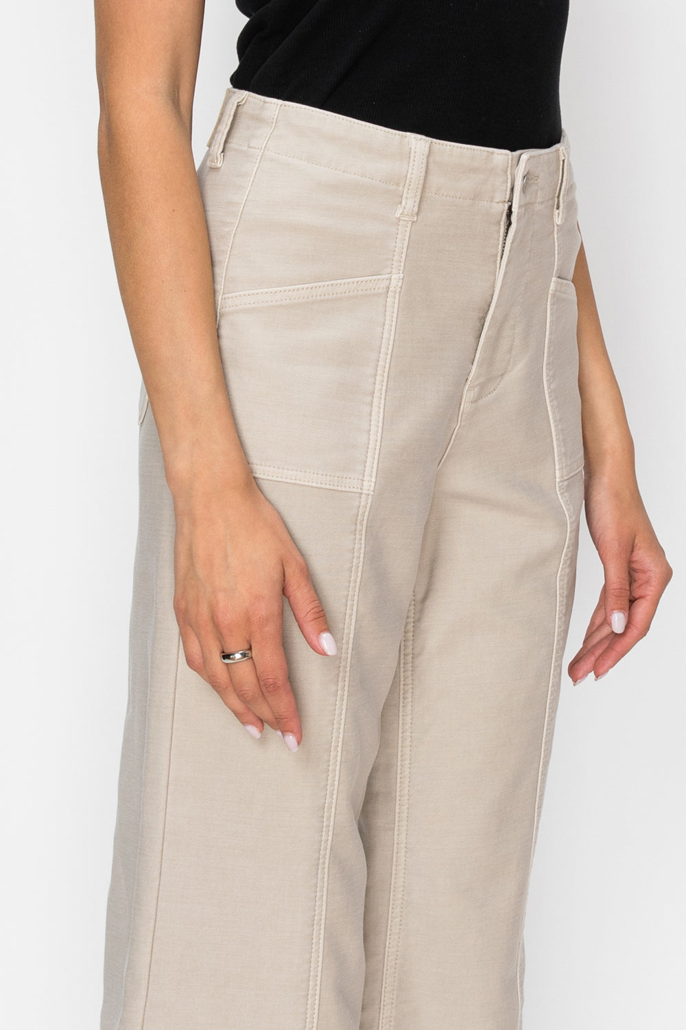 High Rise Slim Crop Palazzo Jeans view 9 - High-Waisted - High Rise Jeans Women (bottom)
