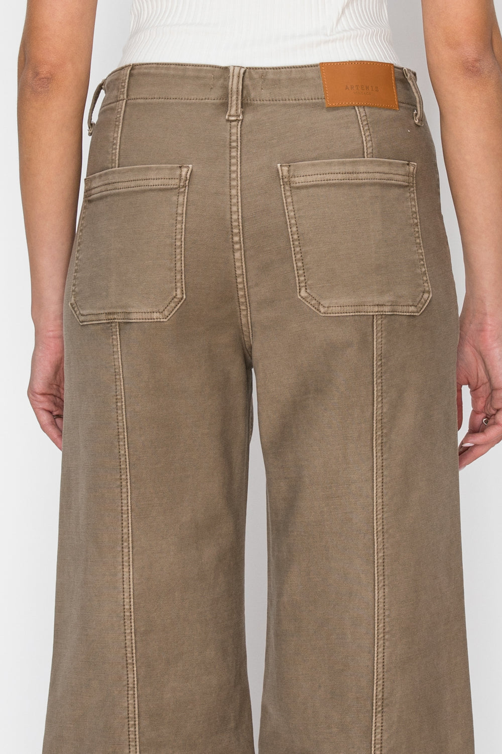 High Rise Slim Crop Palazzo view 10 - High-Waisted - High Rise Palazzo Pants (bottom)