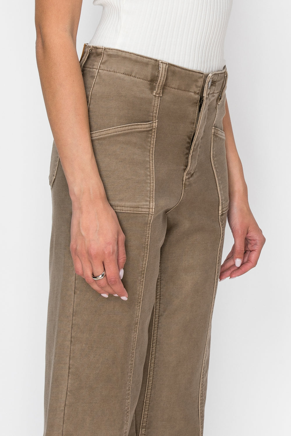High Rise Slim Crop Palazzo view 9 - High-Waisted - High Rise Palazzo Pants (bottom)