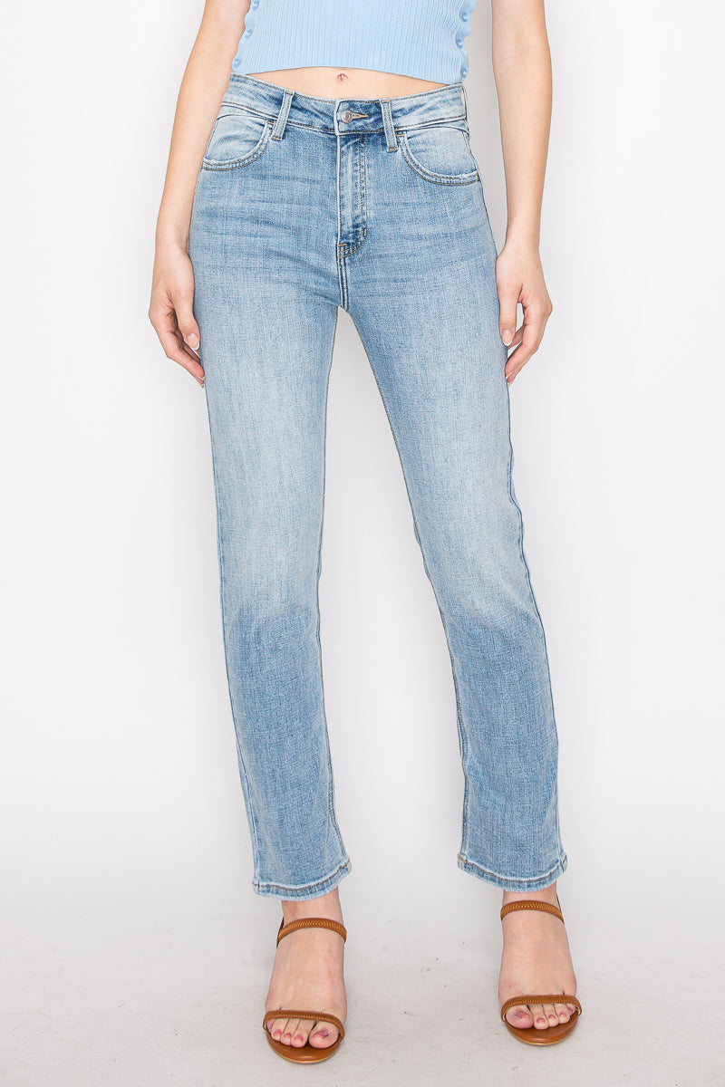 high rise straight High Rise Straight Leg Jeans view 11 (bottom) - shop at us.meeeshop