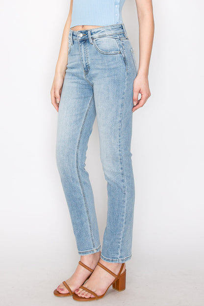 high rise straight High Rise Straight Leg Jeans view 13 (bottom) - shop at us.meeeshop