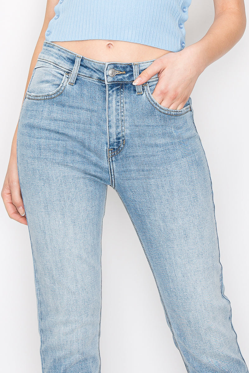 high rise straight High Rise Straight Leg Jeans view 16 (bottom) - shop at us.meeeshop