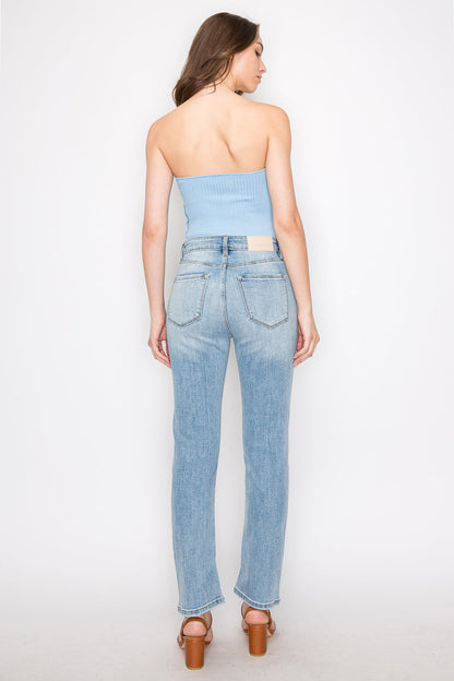 high rise straight High Rise Straight Leg Jeans view 17 (bottom) - shop at us.meeeshop